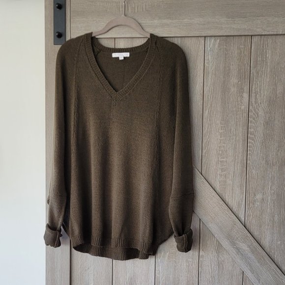 DON’T ASK WHY, knit sweater, One Size, dark army green - Picture 1 of 10